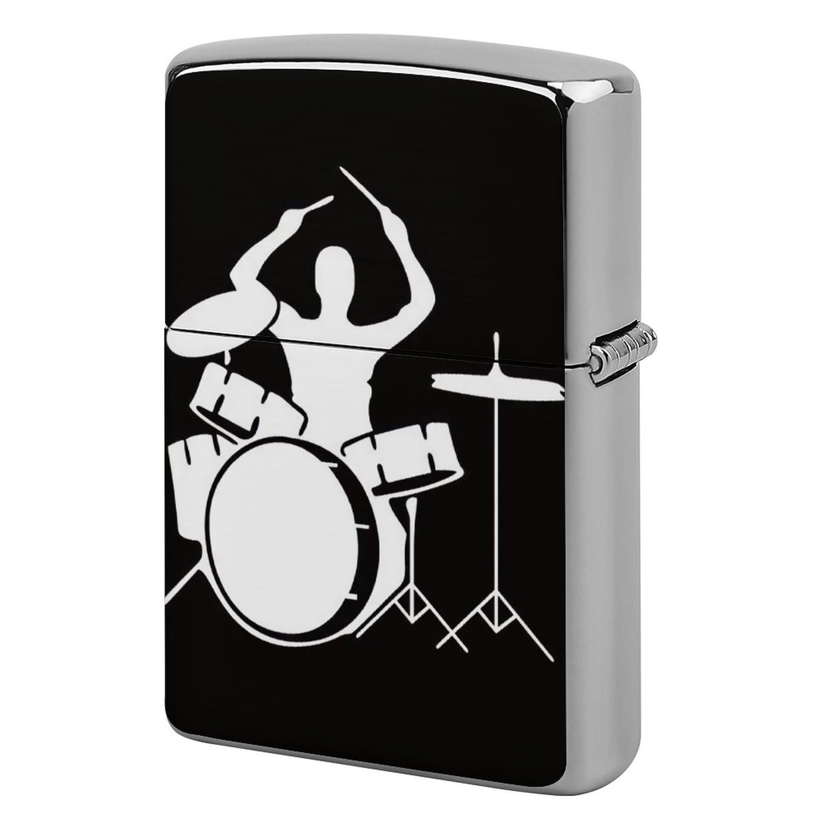 Drummer Lighter Cover for Men, Personalized Lighter Case for Birthday Gift, Flip-Top Lighters Protective Cover, Portable Lighters Shell for Outdoor, Travel