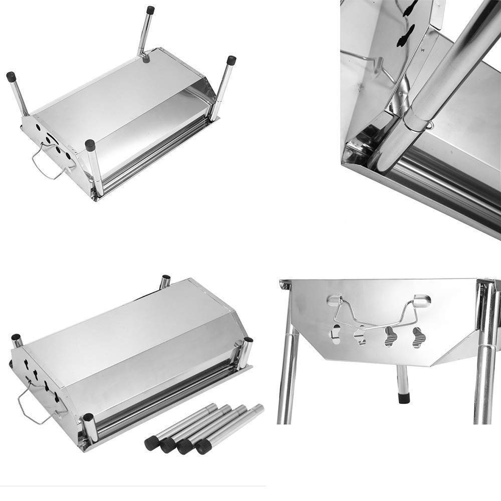 Grill węglowy grill przenośny składany grill ze stali nierdzewnej grill kempingowy grill stołowy do przenośnego gotowania na kempingu mały grill little surprise