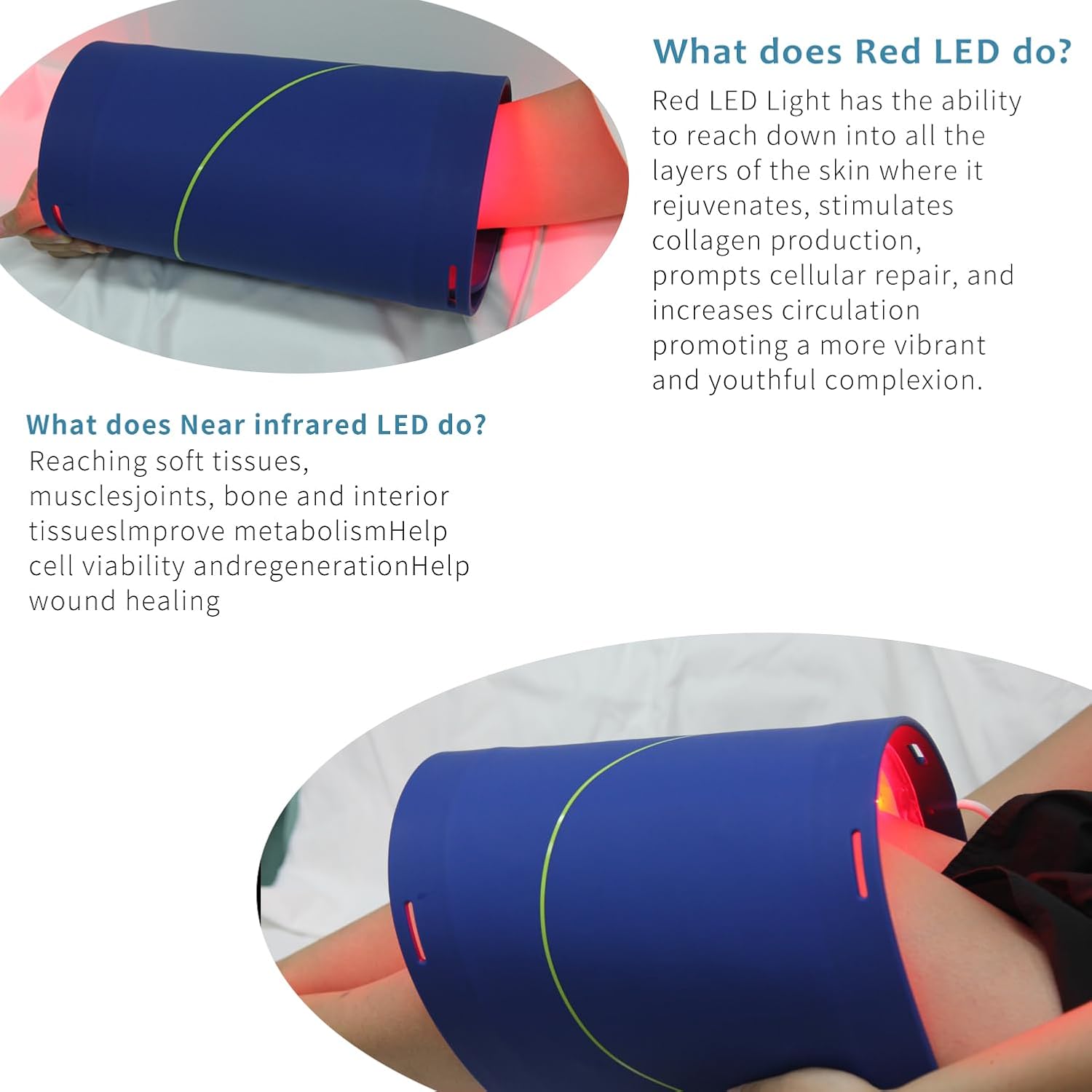 2 Modes Light Pad Skin Care Treatment Device,Facial Wrinkles for Anti Aging Pains Mode to Release and Improve the Muscle and Joint Pain