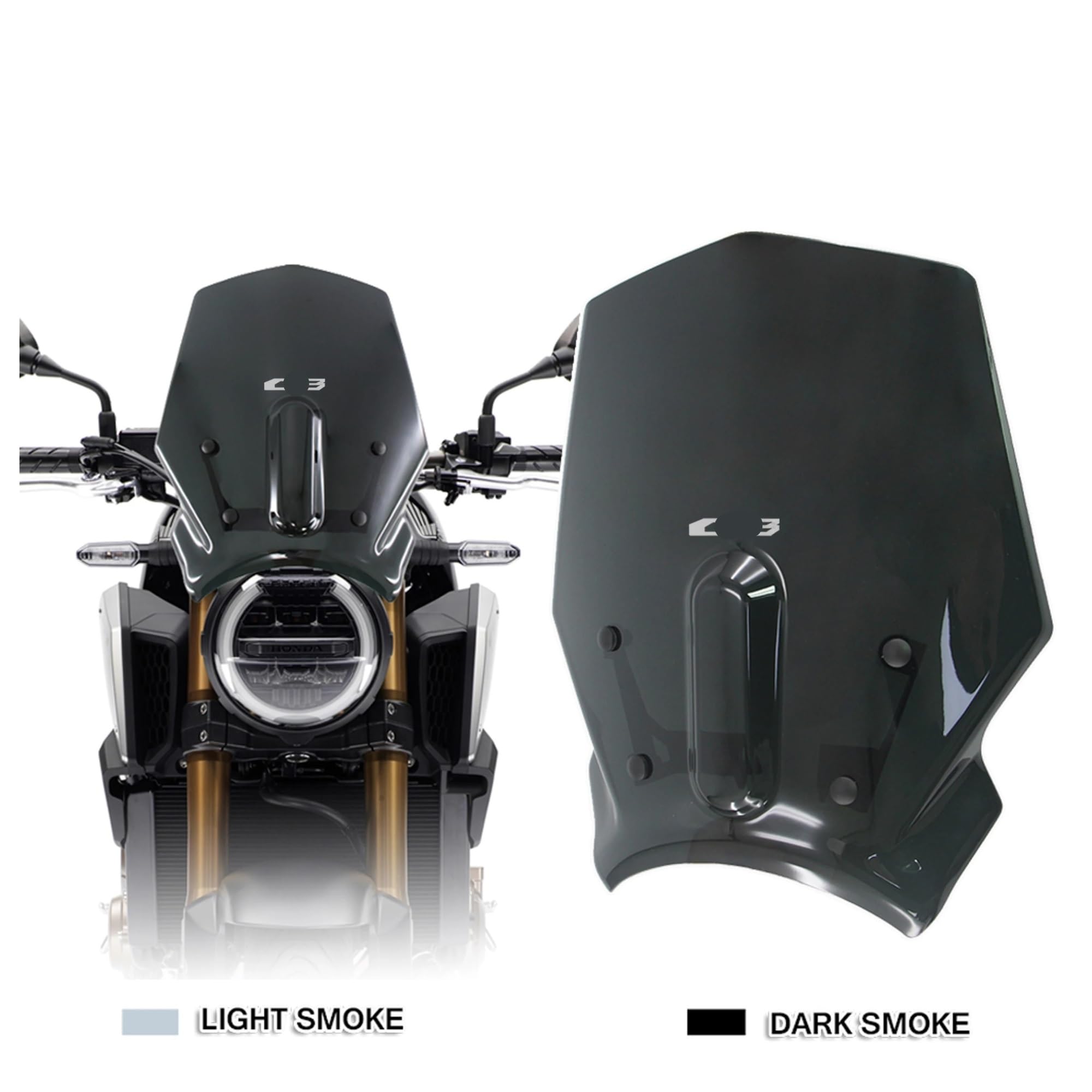 Pare-Brise Moto Déflecteur Déflecteur De Vent pour Pare-Brise De Moto, pour CB650R, CB1000R, CB 650R, 1000R, CB 650 R, 1000 2019-2023