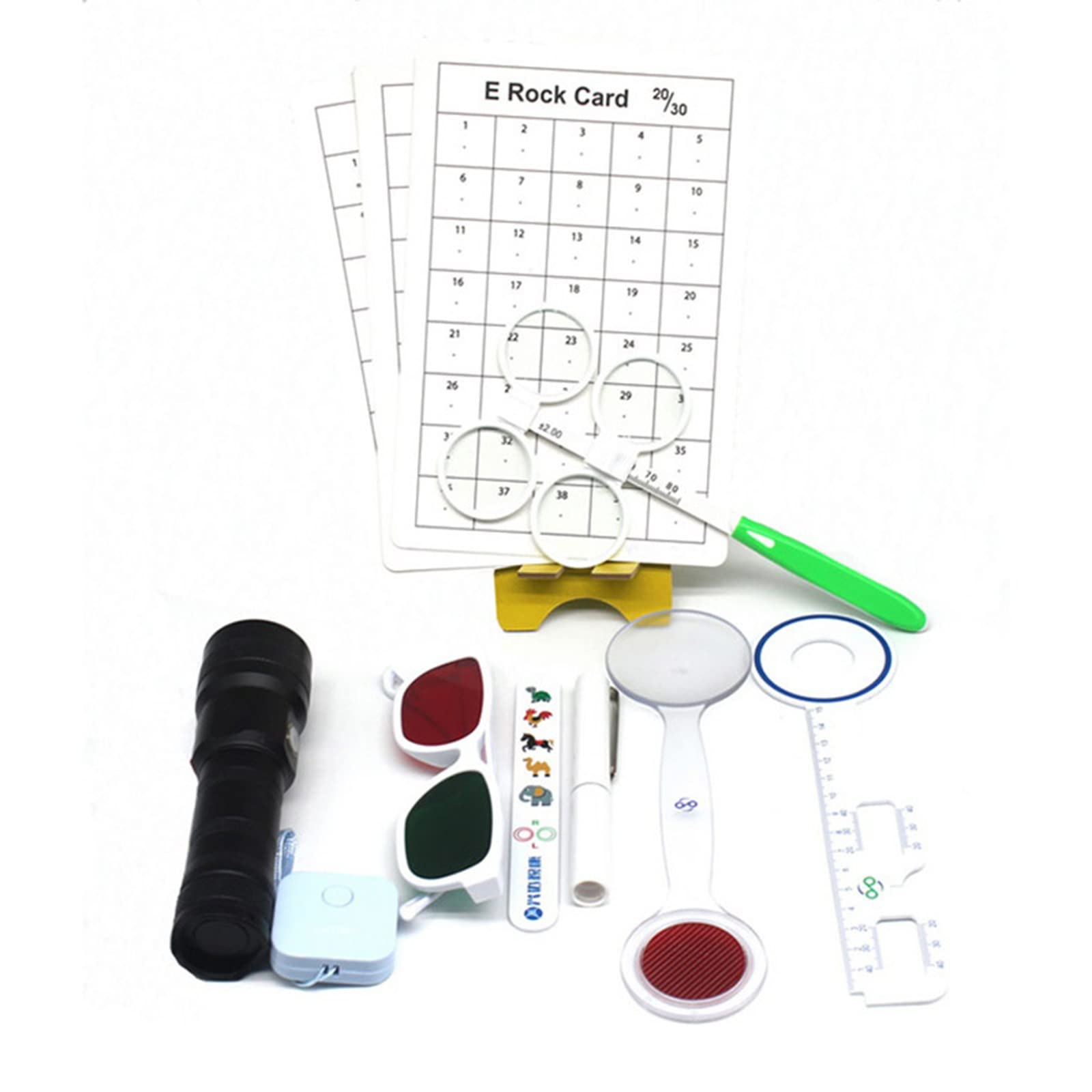 NICHOY Optics Strabismus and Amblyopia Eye Position Inspection Tool,Optometry Function Visual Inspection Kit,for Strabismus and Amblyopia Inspection(Color:A,Size:a Set)