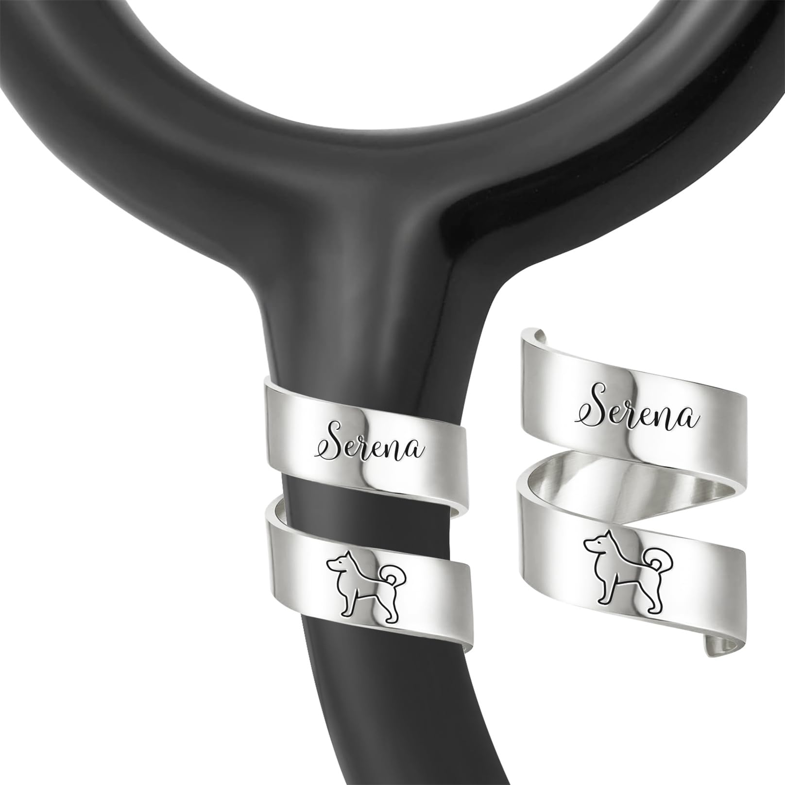 Personalized Stethoscope Name Tag Custom Stethoscope Charm for Nurses Stethoscope Accessories with Pets Pattern Gifts for Doctors Medical Assistant Veterinary Nursing Graduation