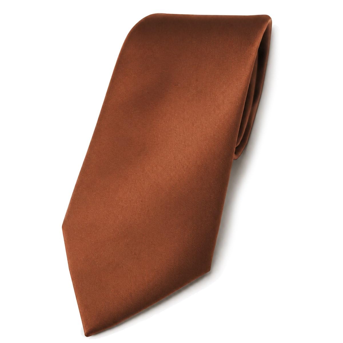 TigerTie Designer Satin tie necktie brown red brown-red all-one-color Polyester - Tie