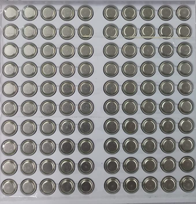 Flysmart AG13 (LR-44) 1.5v Alkaline Button Cell Equivalent to Battery LR44 A76 AG13, G13A SR1154 357 for Calculator, Toy Cell Battery 0% Hg -100 Pcs.-image-13