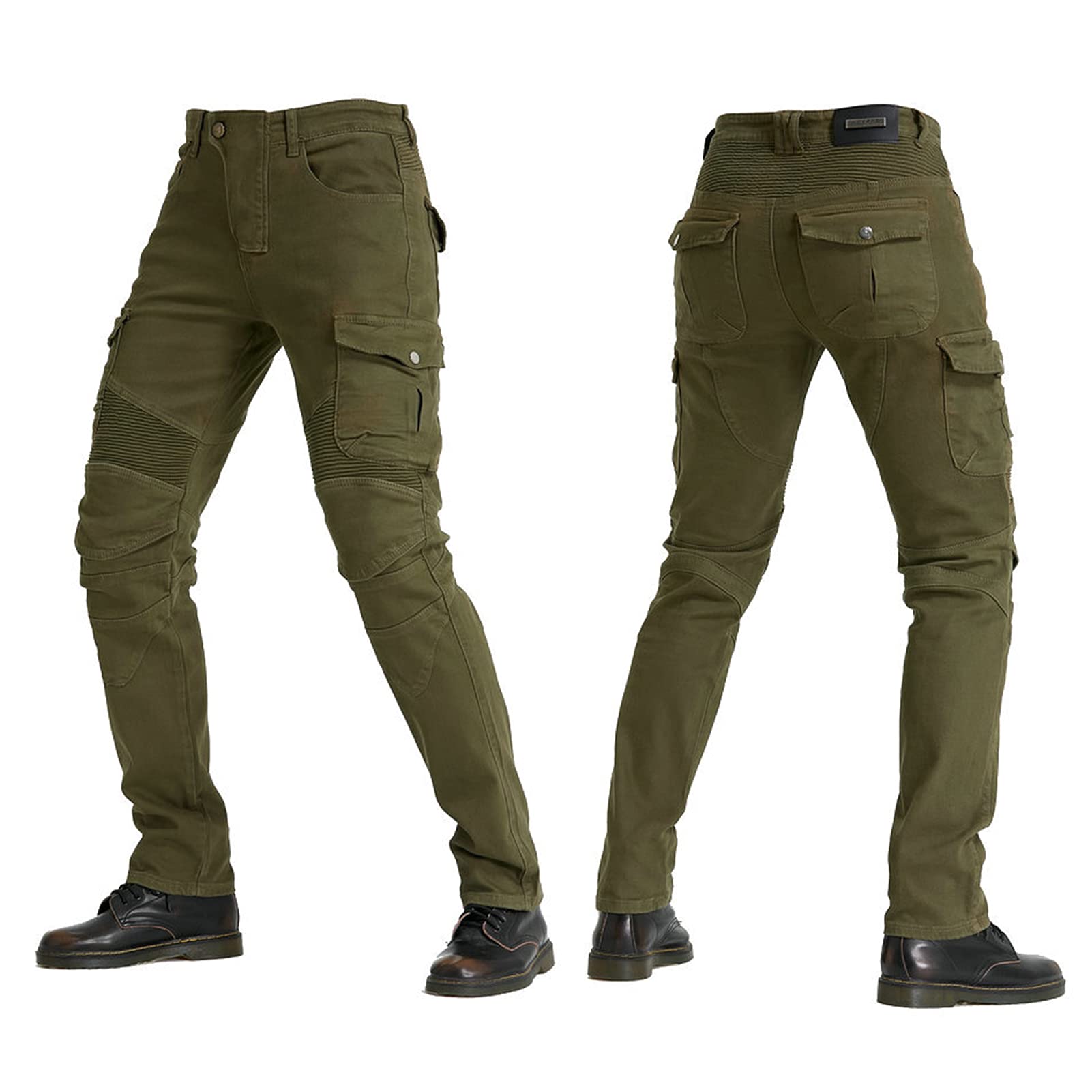 Męskie dżinsy motocyklowe, spodnie do jazdy na motocyklu, wzmocnione spodnie dżinsowe z podszewką, ochronne, zdejmowane opancerzone denim, spodnie rowerowe na każdą pogodę