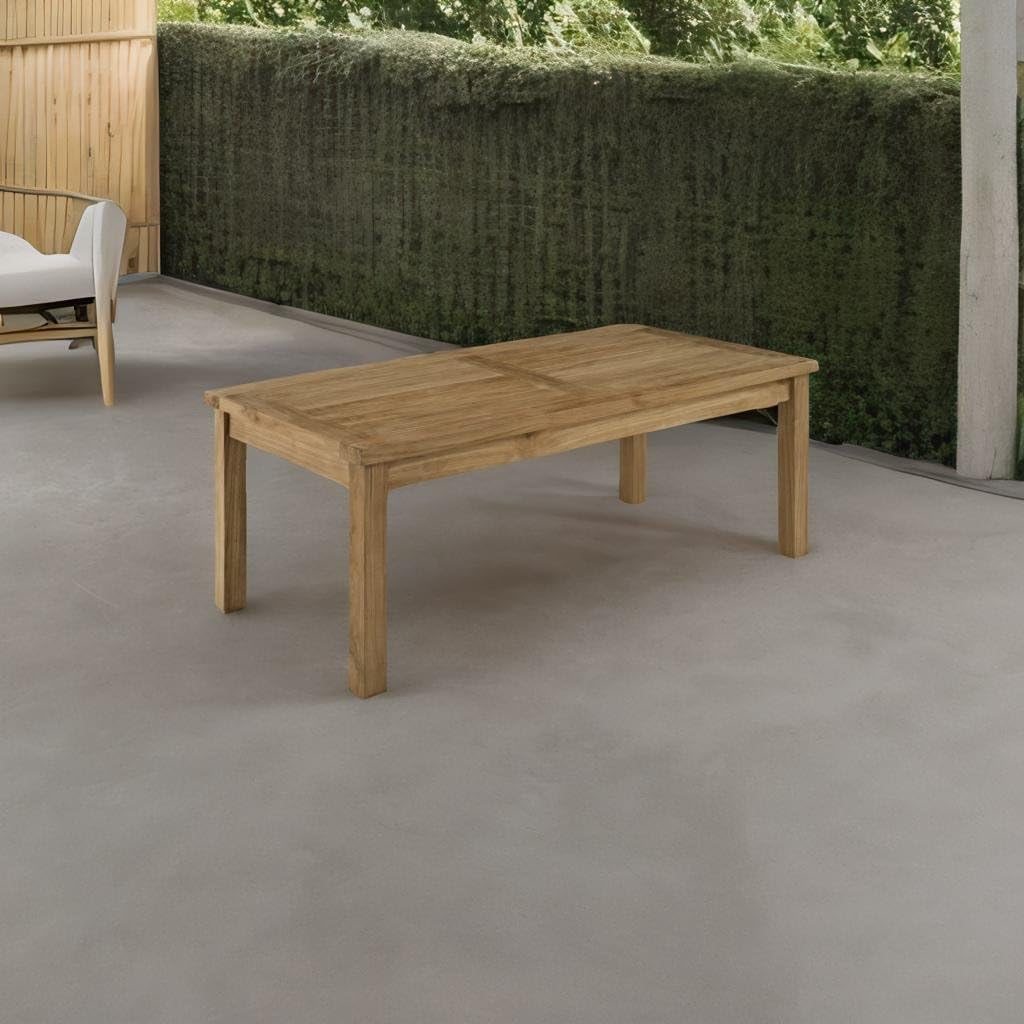 Ergode Marina Teak Wood Outdoor Patio Coffee Table - Luxury, Durable, Elegant Design