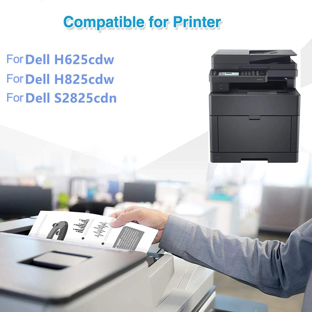Cartouche toner compatible Dell H625CDw H825CDw S2825CDn Phaser 6510 WorkCentre 6515 VersaLink C500 C505 C600 C605 ABS noir 30000 pages