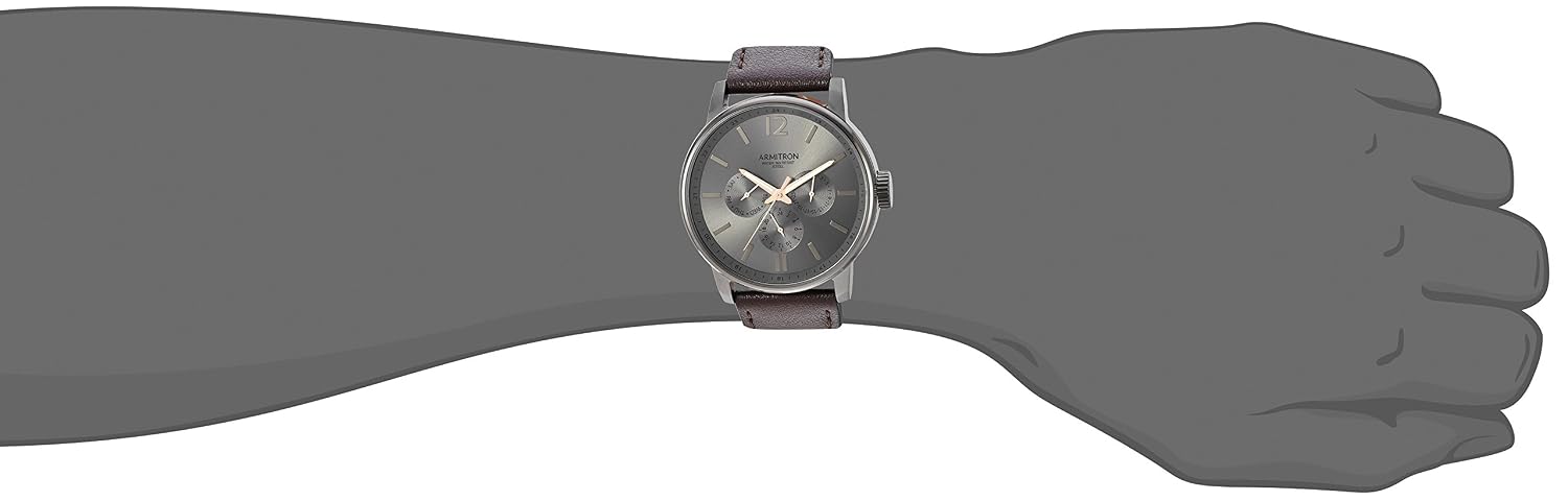 Armitron watch on a wrist, showing the watch face and crown