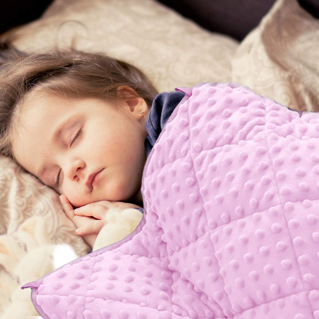MAXTID Weighted Blanket for Kids 3lbs Pink 36x48 Toddler