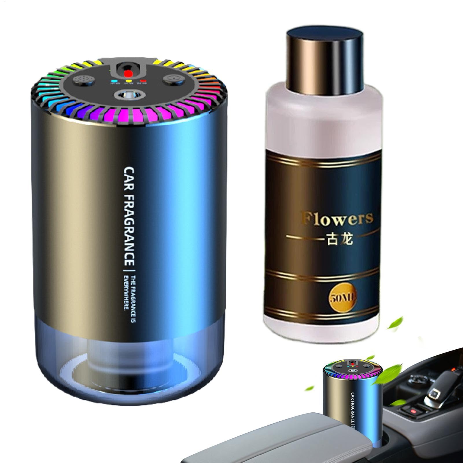 Diffuseur De Désodorisant Pour Voiture,Diffuseur De Désodorisant Pour Voiture - Diffuseur d'aromathérapie automatique,Spray d'aromathérapie automatique romantique, diffuseur d'air de parfum de véhicul