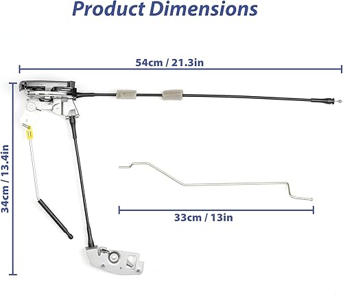 Miniatura 5 de Pestillo de puerta para Ford E150 E250 E350, pestillo de puerta trasera derecha con cable y varilla para reparación de camiones Ford, OE