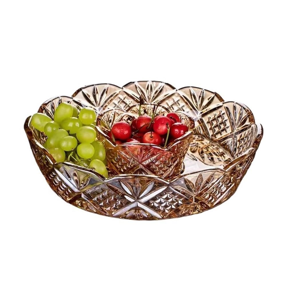 Corbeilles à fruits en cristal pour éviter le désordre des bonbons sur la table