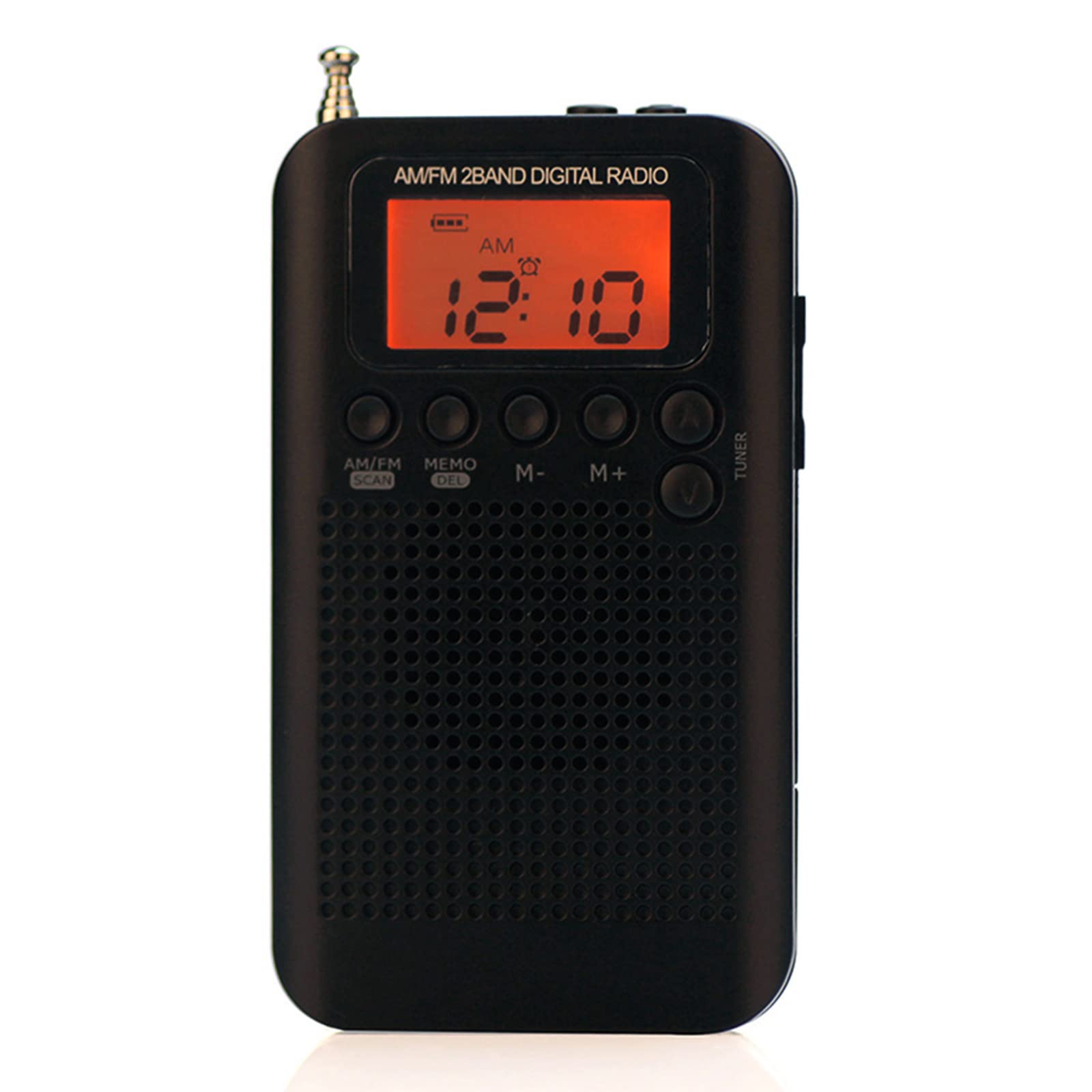 HRD-104 Portátil AM/FM Rádio Estéreo de Bolso 2-Band Rádio Digital Tuning Mini Receptor