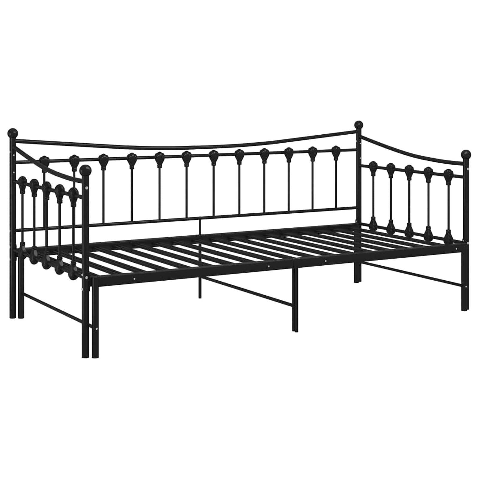 Festnight Tagesbett Ausziehbar 90x200 cm Ausziehbett Metall Ausziehbares Bett Kinderbett Gästebett Sofabett Jugendbett Funktionsbett Bettsofa Schlafsofa Einzelbett Doppelbett Bettgestell