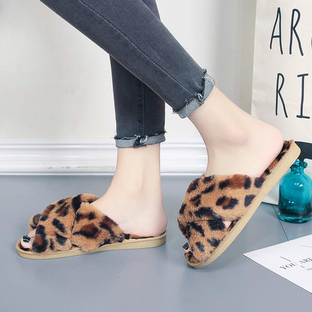 Fadezar Pantofole Peluche Donna Ciabatte da Casa Comode Invernali Moda Scarpe Sandali Slippers