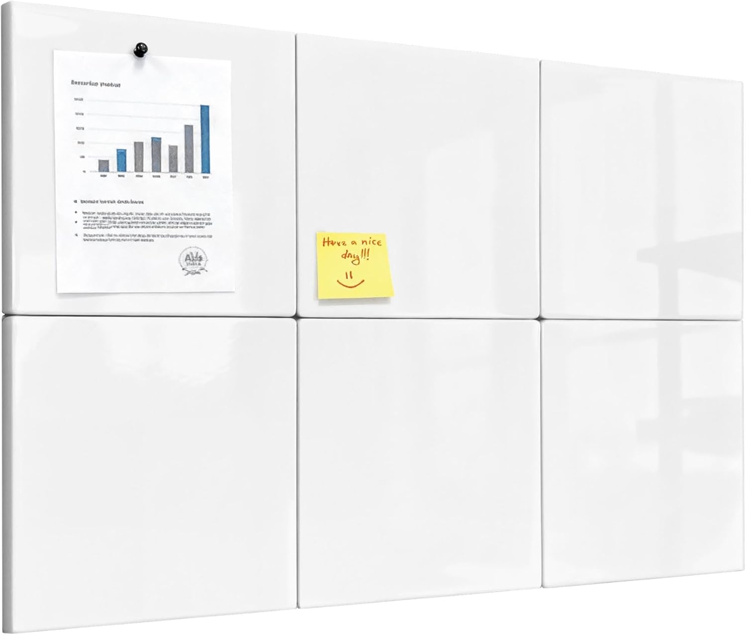 Comix Magnetic Board, 6 Pack Magnetic Whiteboard for wall, 11.8 x 11.8 Inches Dry Erase Board for Kids, Students, White Board Dry Erase Set for Fridge, Office and Home, White