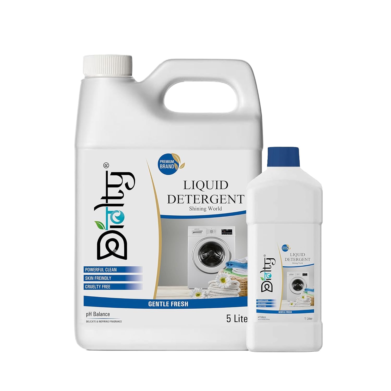 Diolty liquid detergent, top load front load, detergent liquid for washing machine - balanced PH, Non-toxic 5+1L (Fresh)-image-12