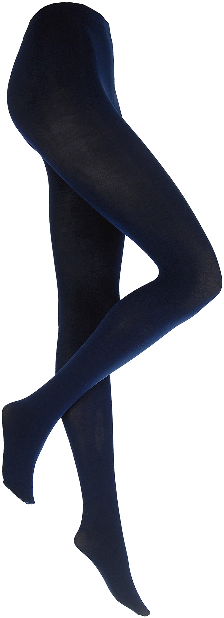 Cosyfeet Women's Navy Extra Roomy Opaque Tights 80 Denier - L