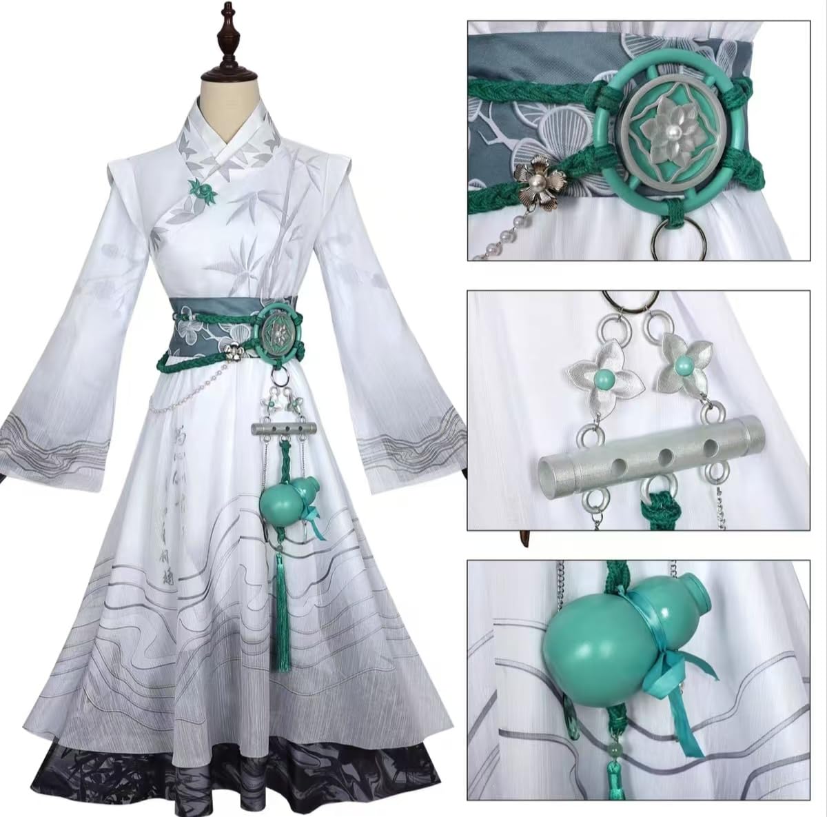 第五人格 骨董商 IDV-ES 衣装 コスプレ ウィッグ IdentityV 第五人格 骨董商(戚十一) 白澤 コスプレウィッグ - Costowns