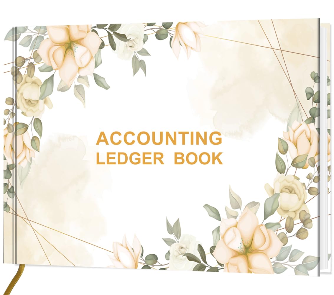 Accounting Ledger Book - Ledger Book for Small Businesses Bookkeeping & Personal Use, Expense Tracker Notebook for Tracking Money, Expenses, Deposits