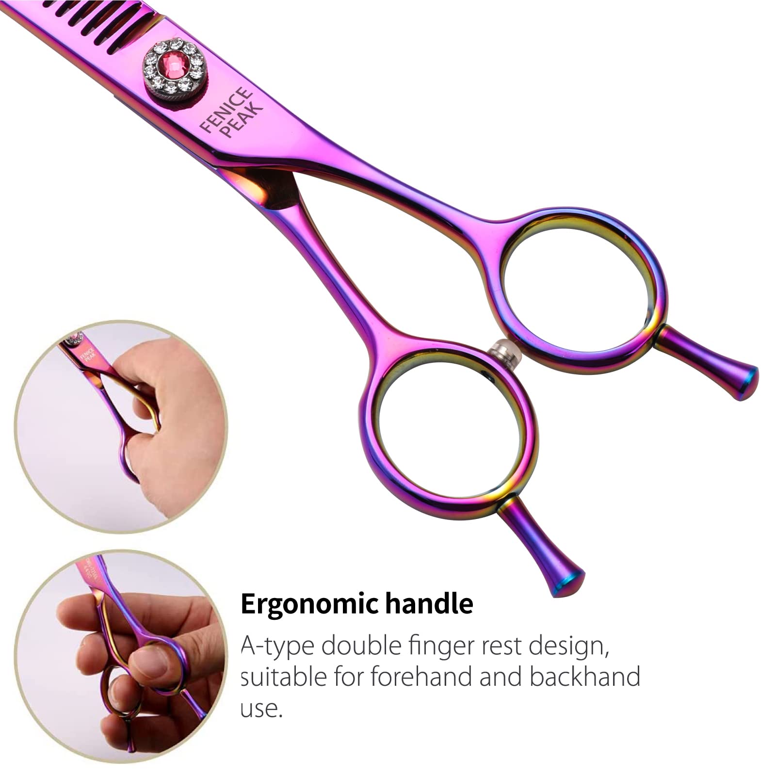 FENICIA PEAK ピンク カーブバサミ Amazon.com : Fenice Peak Professional Dog Grooming Scissors Pet