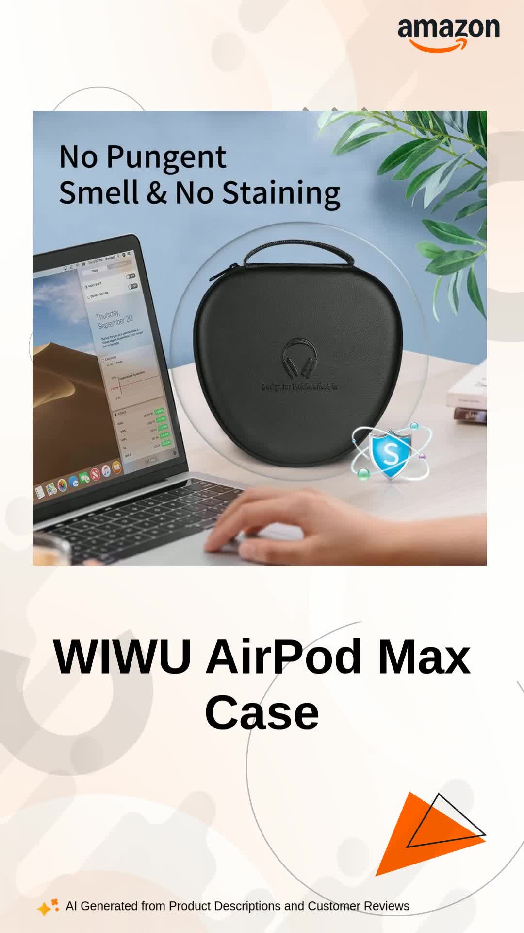 WIWU AirPod Max Case with Sleep Mode | Airpod Max Accessories for