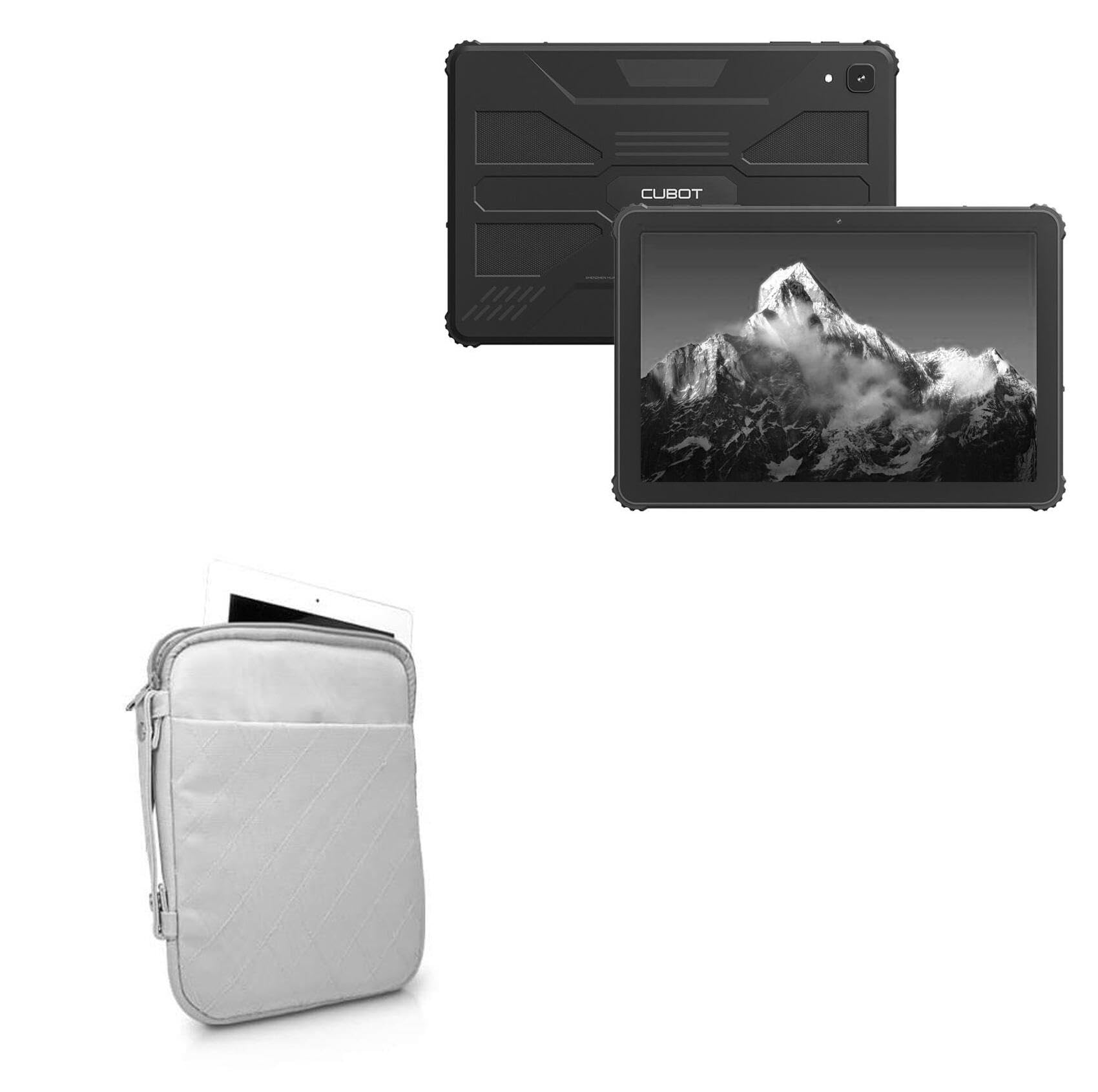 BoxWave Case Compatible with Cubot Tab Kingkong - Quilted Carrying Bag, Soft Synthetic Leather Cover w/Diamond Design - Cool Grey