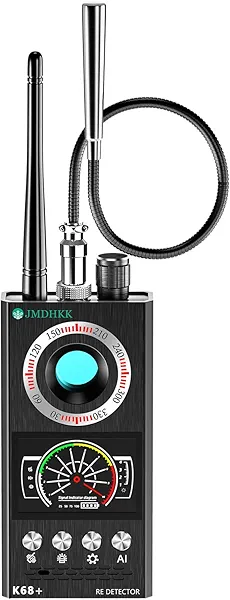 JMDHKK Hidden Camera Detector & Bug Detector – Magnetic Tracker & Wireless Signal Finder for Home, Office, Hotel, Car – Advanced Privacy Protection for Travel & Security(Black)