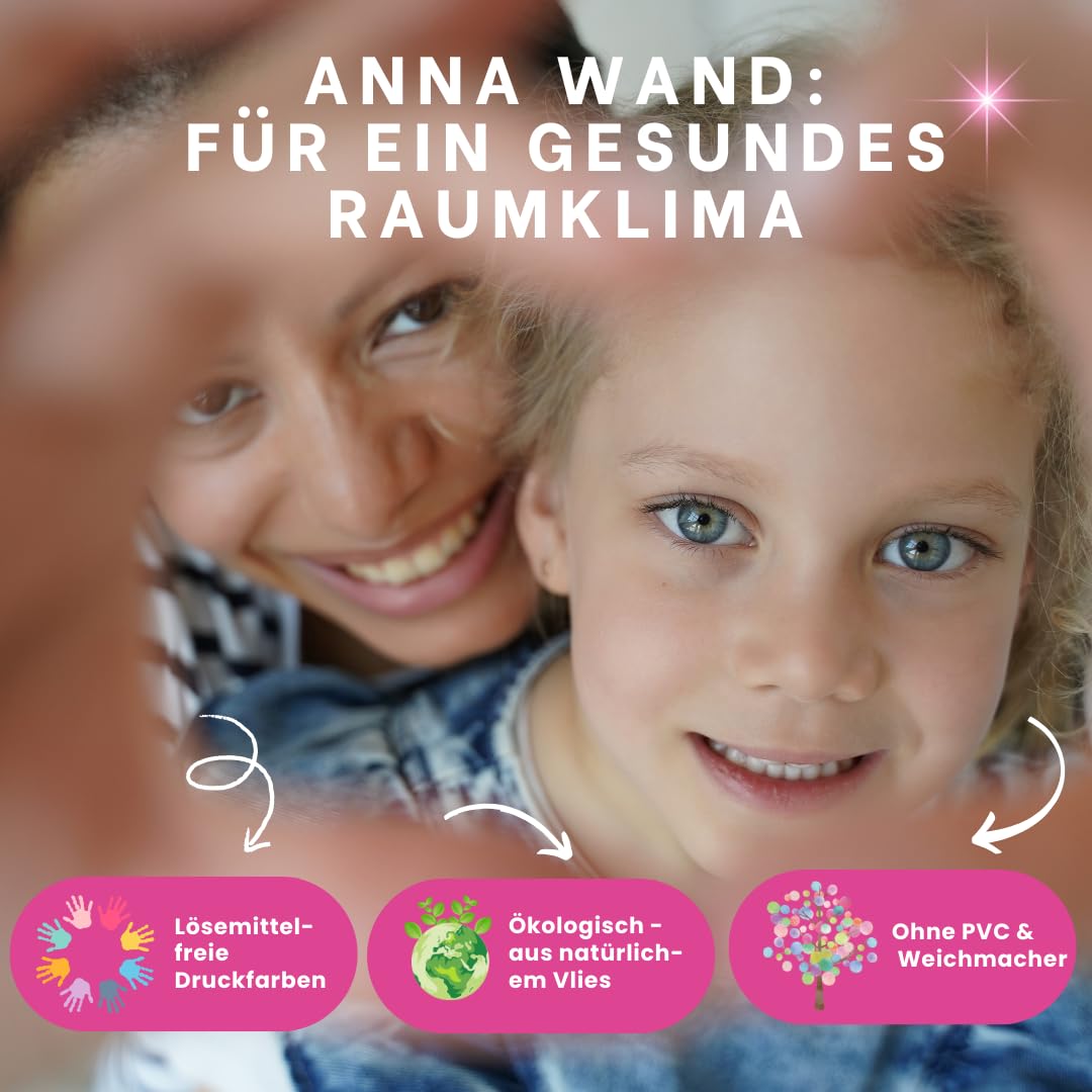 ANNA WAND Kinderzimmer Bordüre selbstklebend I Made in Germany I Tapetenbordüre 450 x 11,5 cm I Wandtattoo Mädchen & Junge I DREAM BIRDS Vögel