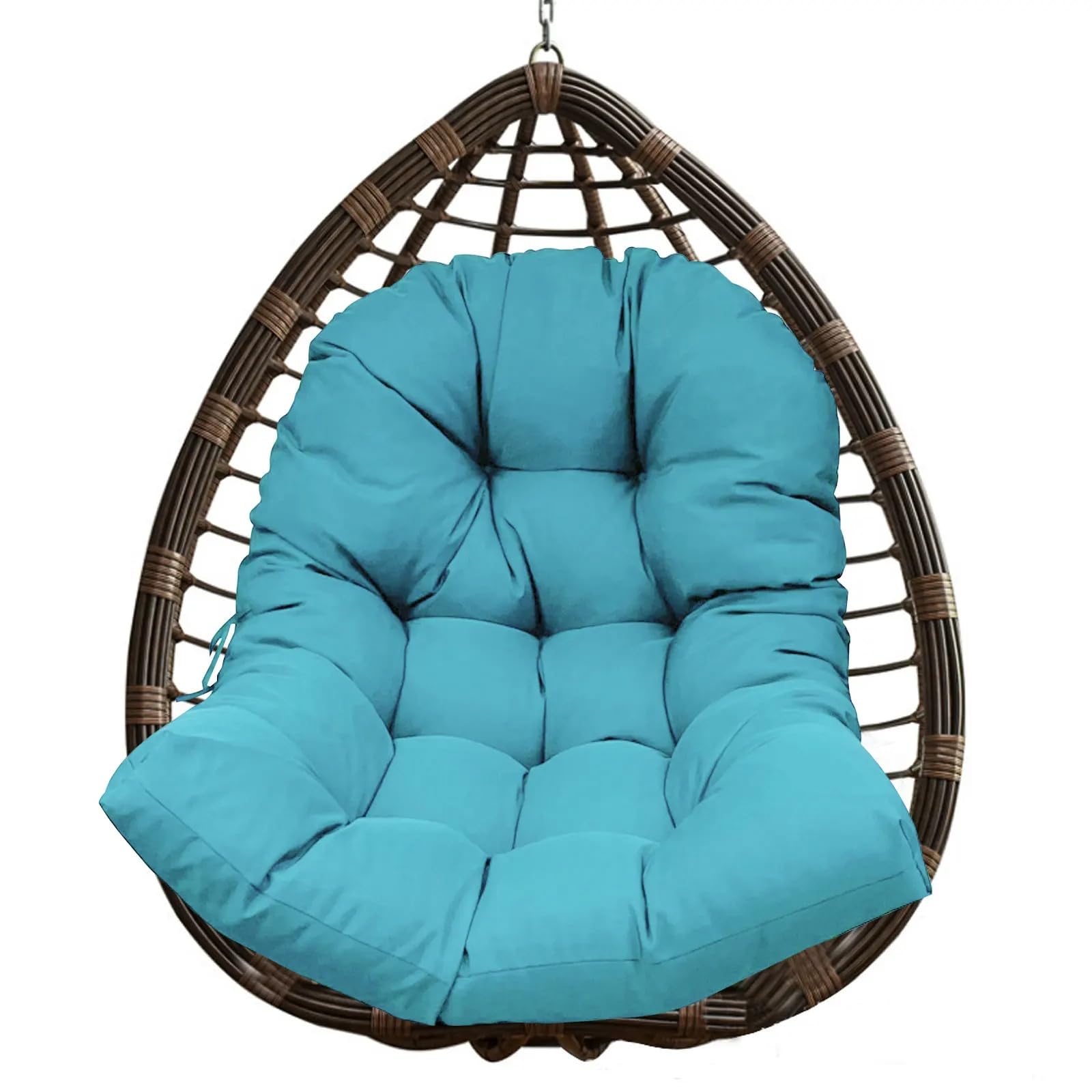 Bonlting Hanging Egg Chair Cushion 47 X 35 in Waterproof Swing Chair Seat Cushion Soft Hanging Chair Cushion Hammock Chair Seat Pad (Blue)