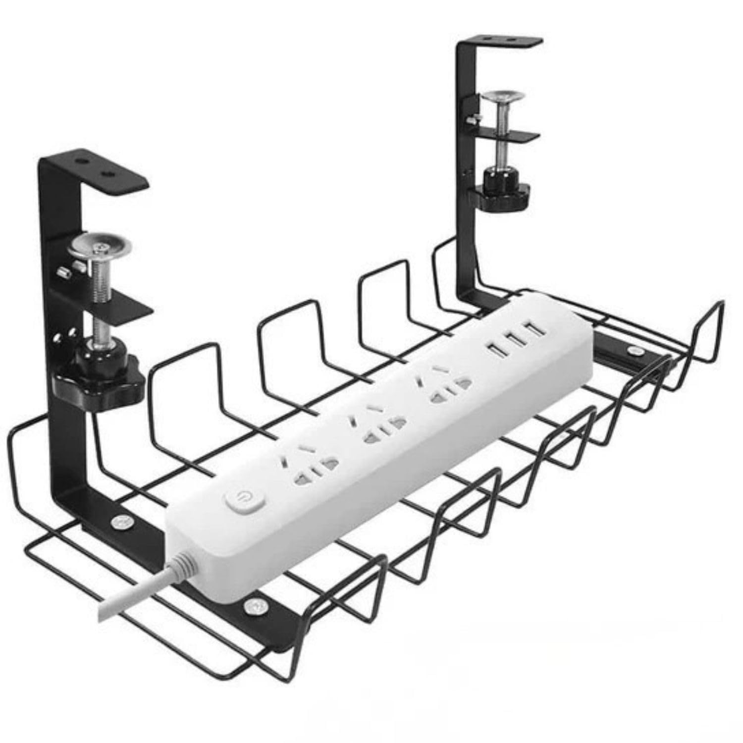 Under Desk cable Management Storage Tray, Non Drill, just plug & play