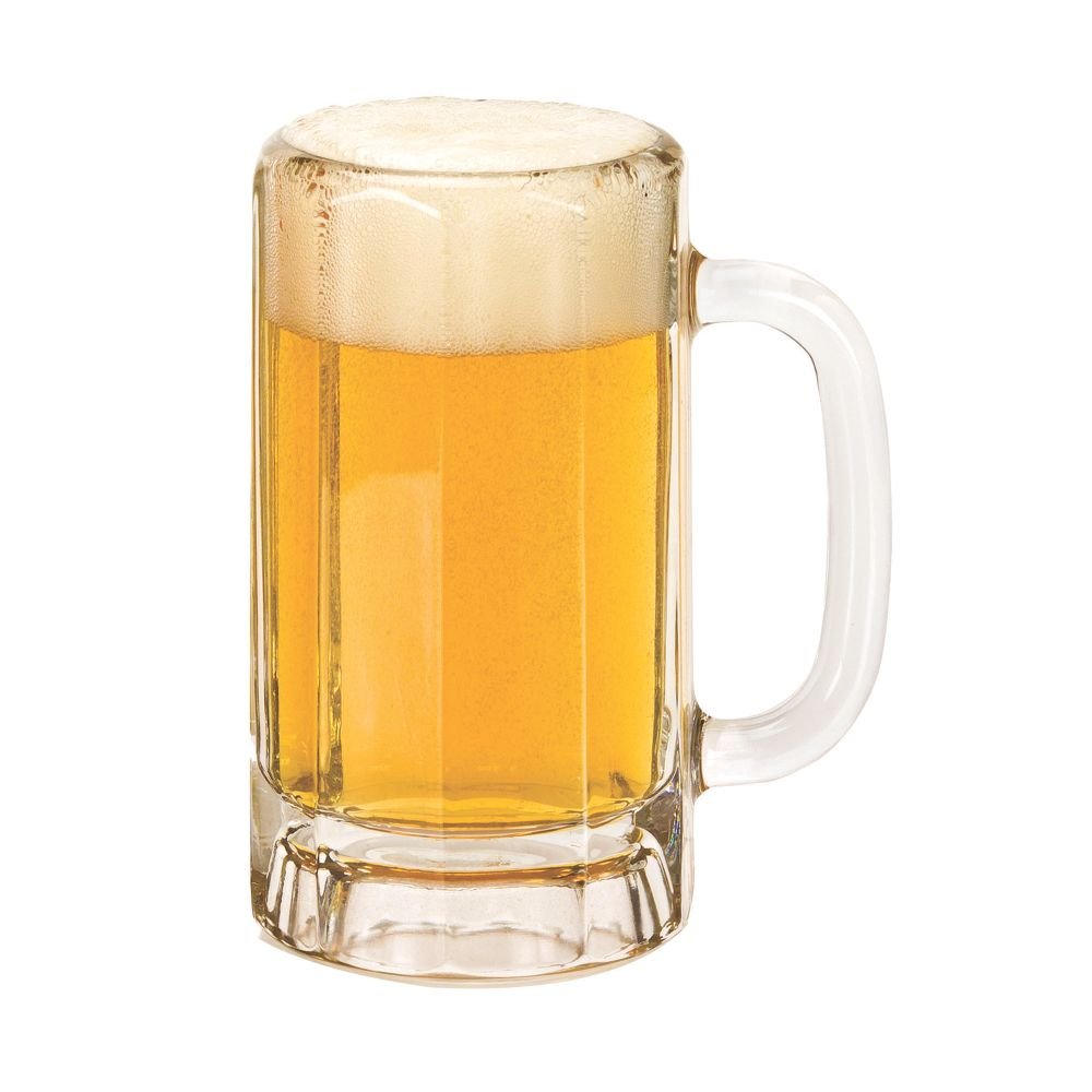 Libbey Glassware 5020 Paneled Mug, 16 oz. (Pack of 12)