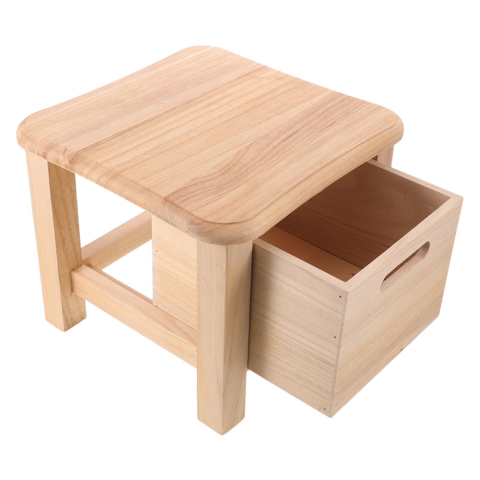 Kisangel Taburete de Madera con Almacenamiento, 2 en 1: Asiento y