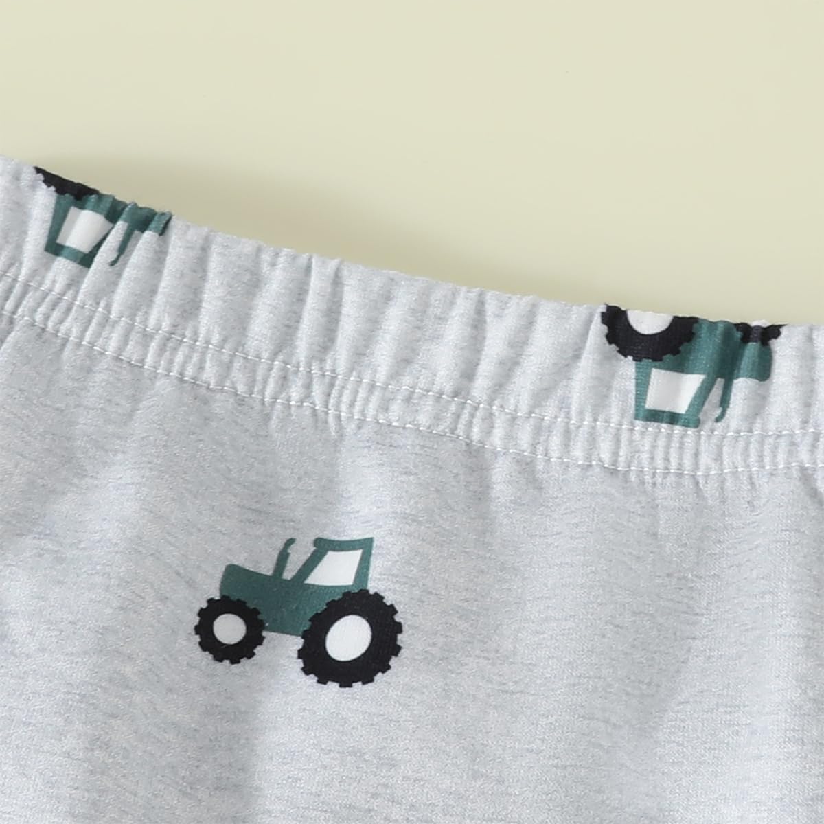 Bébé Garçon d'été Vêtements Motif Camions Lettres Brodées Manches Courtes T-shirt Haut et Short à Taille élastique 2 Pièces Ensemble