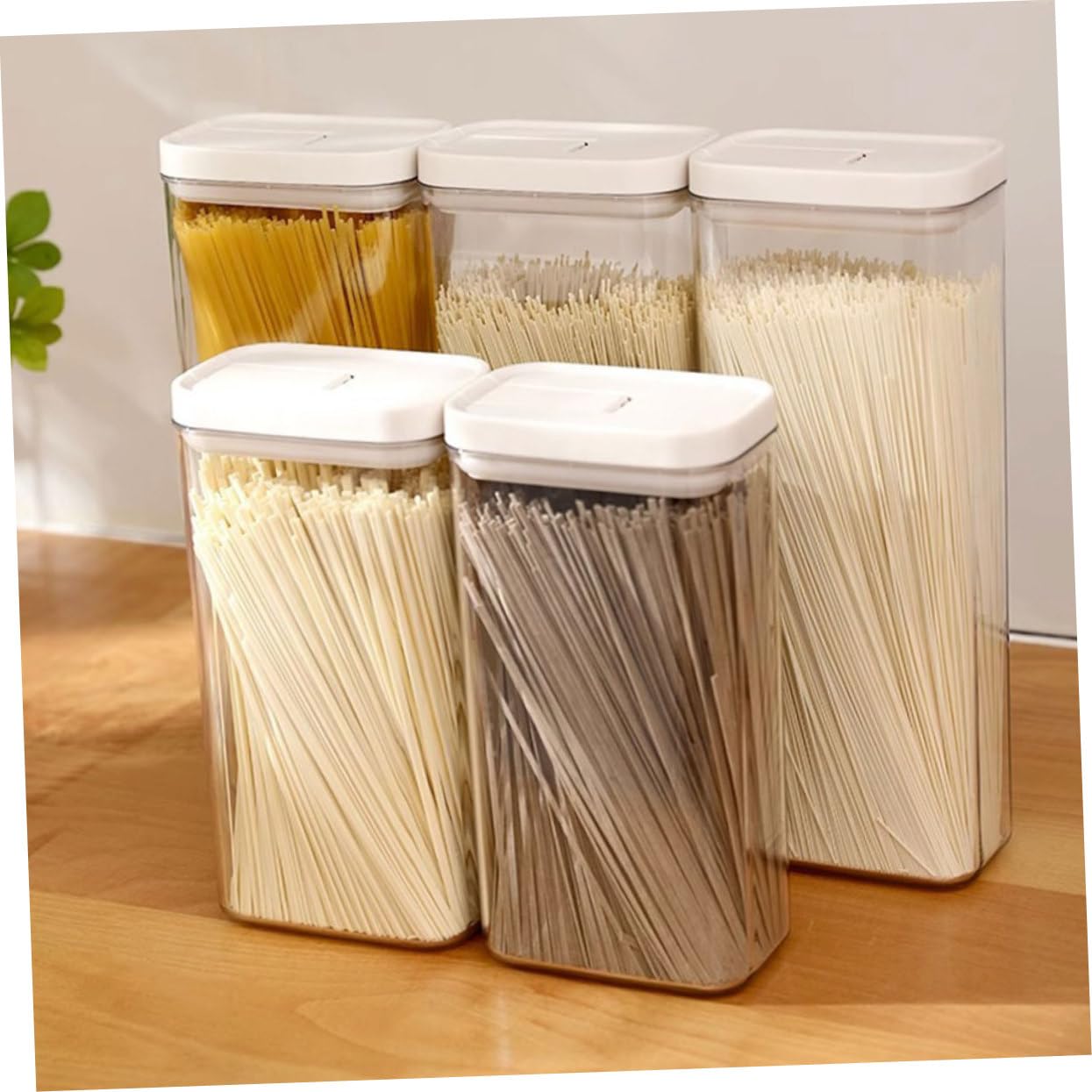 PRETYZOOM 3 Contenitori Di Plastica Per La Conservazione Della Pasta 1200 Ml Ermetici Per Alimenti Secchi