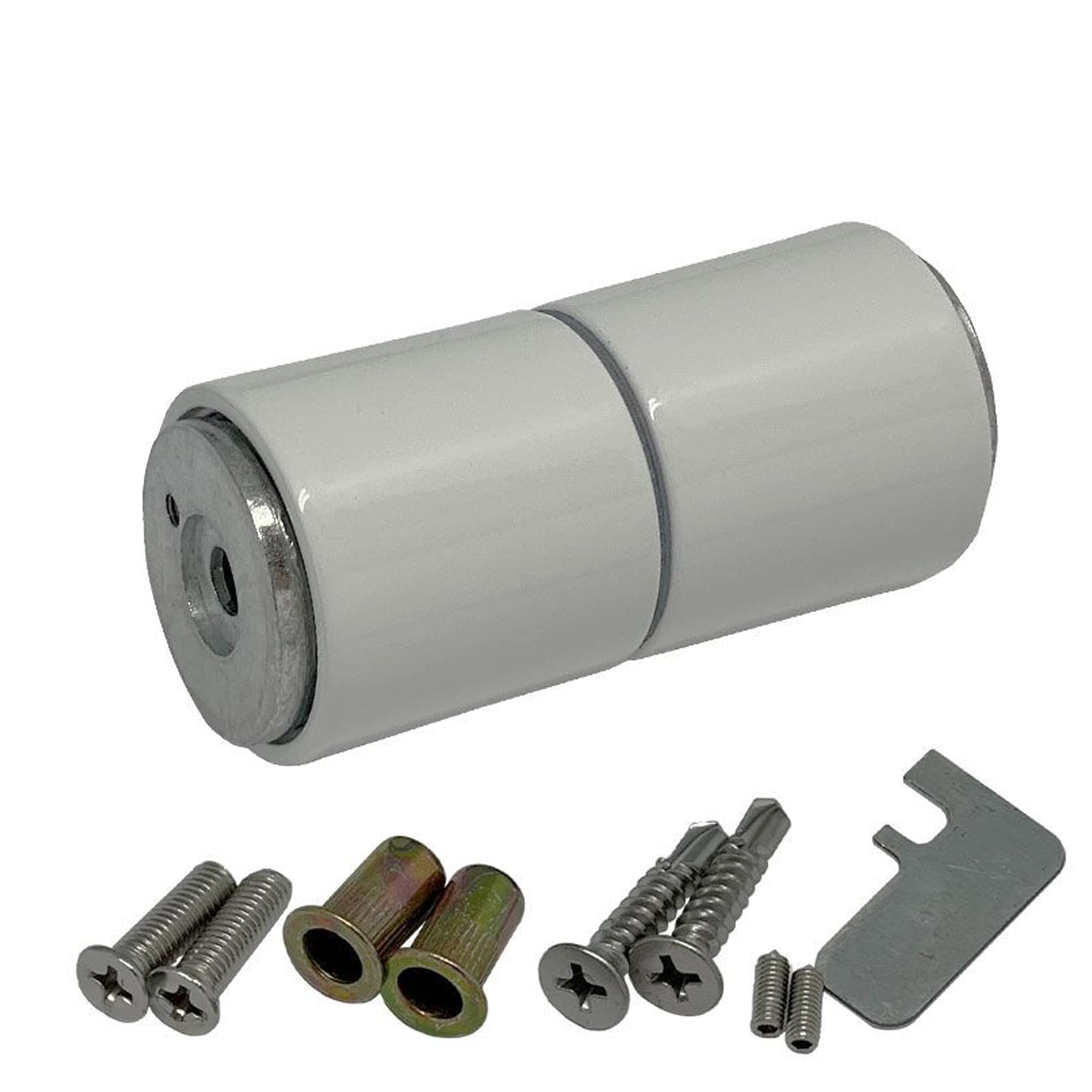 Upvcstore White Bi-Fold Door Magnets Hold Back Catch Magnet Folding Doors Holder Round 65Mm Diameter High Quality
