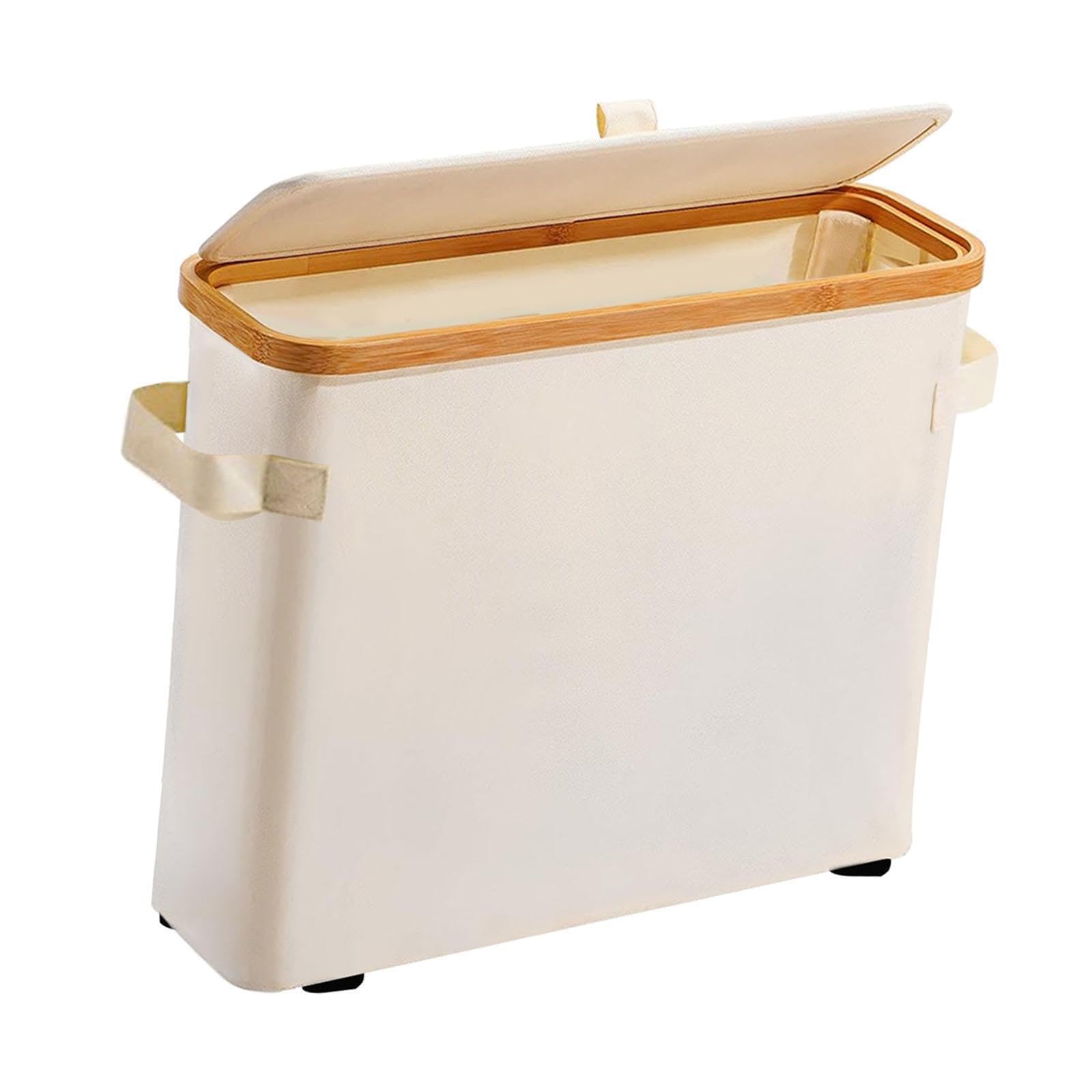 QIXCXAZ Toilet Paper Basket Holder Elevated Keeps Bathroom Essentials Dry And Accessible Large Storage Capacity For Minimalist Toilet Tissue Storage Bin For, beige