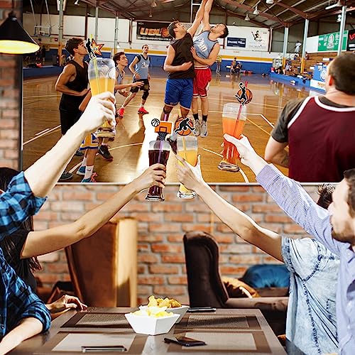 24 pitillos reutilizables temática baloncesto miniatura 6