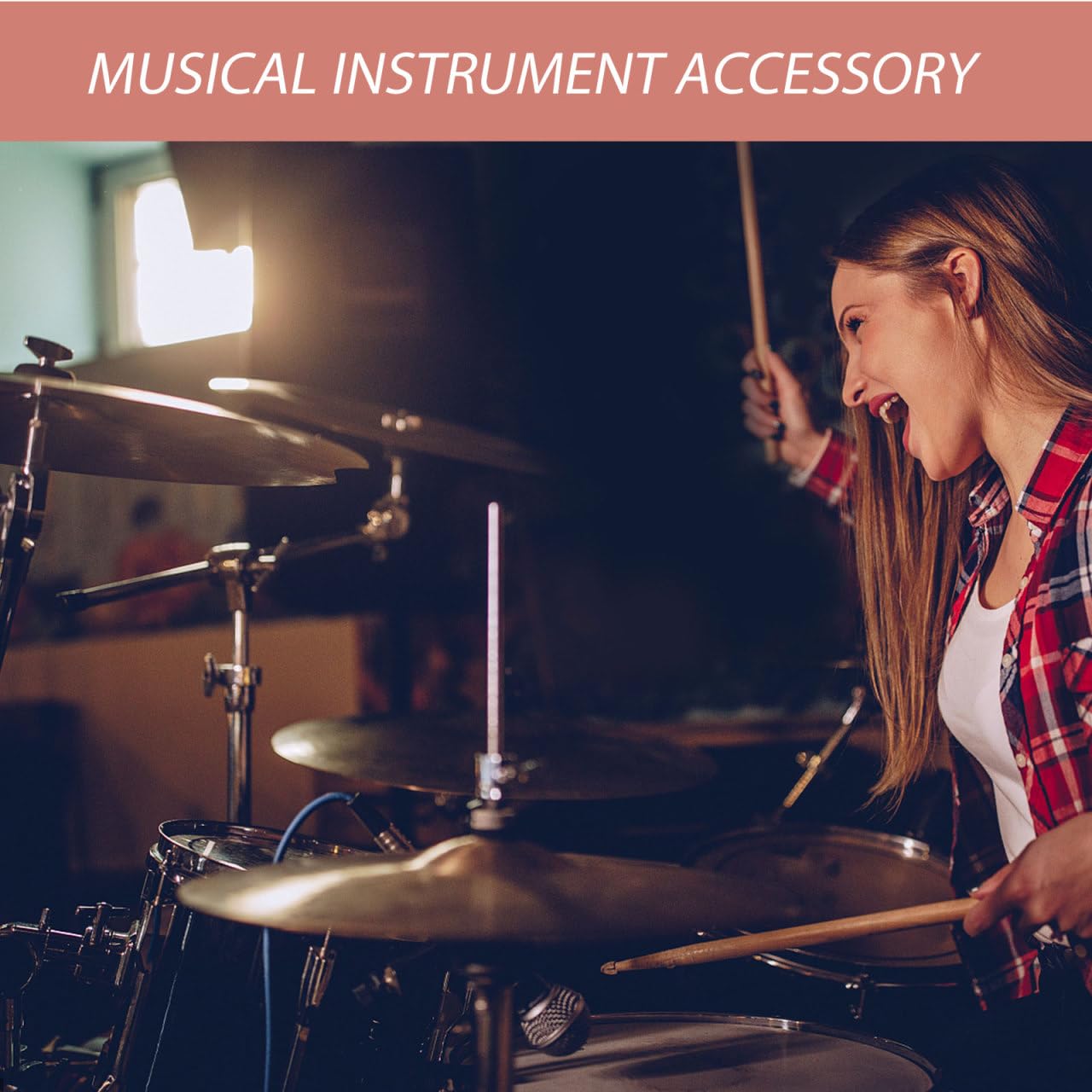 Vaguelly Crash Piatti in Ottone 40 cm Drum Set Piatti a Percussione per Principianti e Studenti
