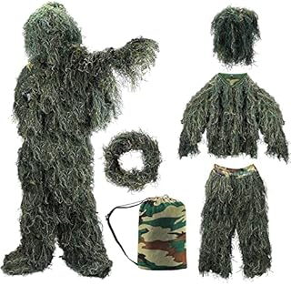 ZORVEM Ghillie Suit, 3D Camouflage Hunting Apparel for Kids/Youth/Teen(S/M/L/XL/XXL)
