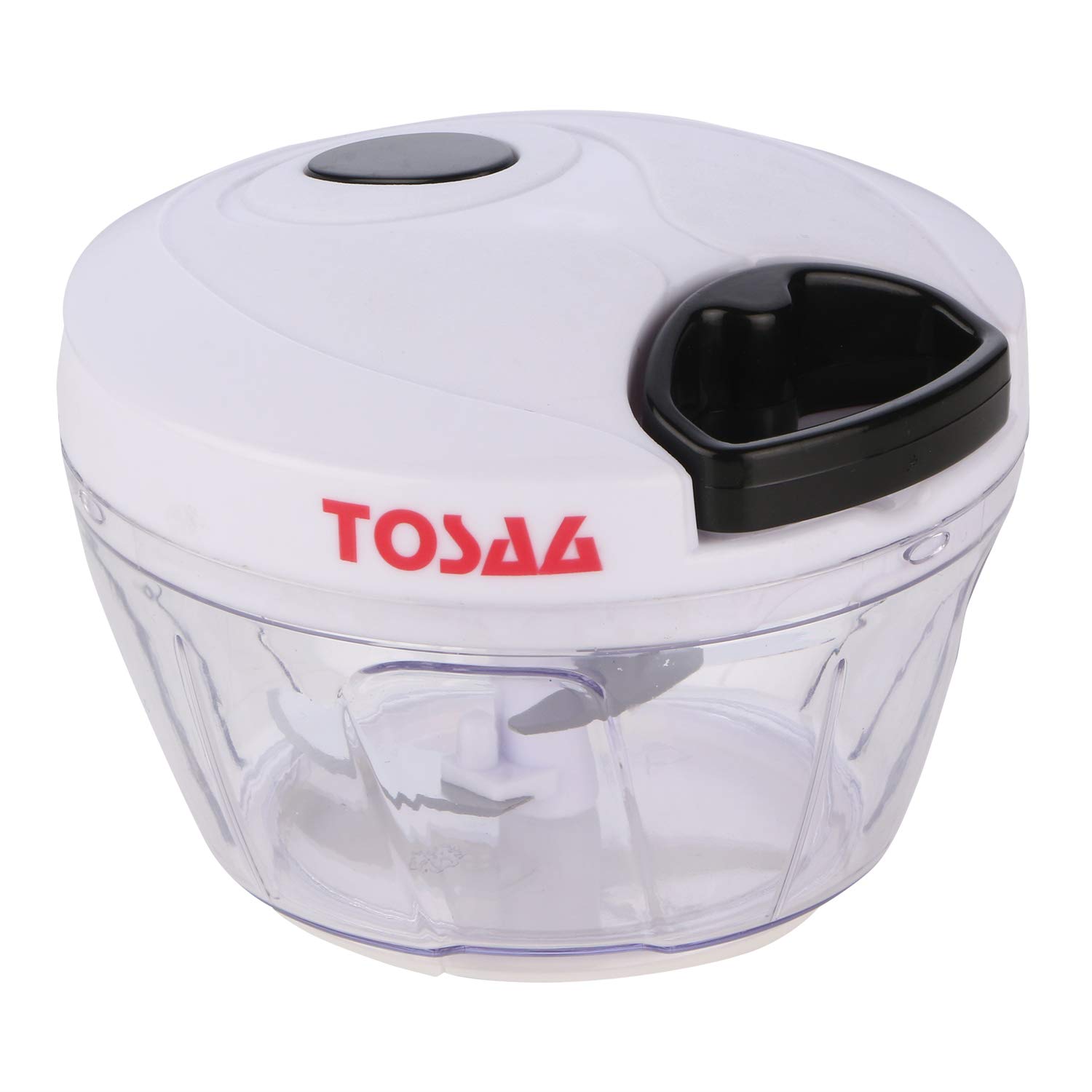 Tosaa Vegetable Pull Chopper 500 ml with Curved Dish   & 3 SS Spiral Blades (Color May Vary, Plastic) - Image 2 thumbnail