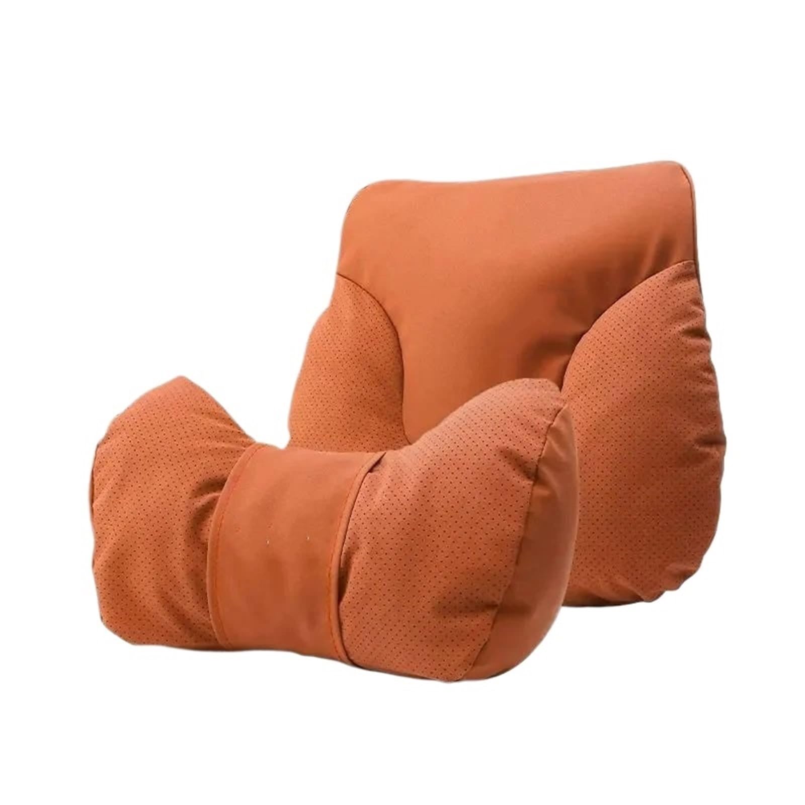 Cale-têtes pour sièges Auto Coussins de Soutien Lombaire et d'appui-tête compatibles avec Opel Astra, Grandland, Corsa, Mokka, sièges Auto Frontera et Insign. Tête de Voiture(R-Orange-2)