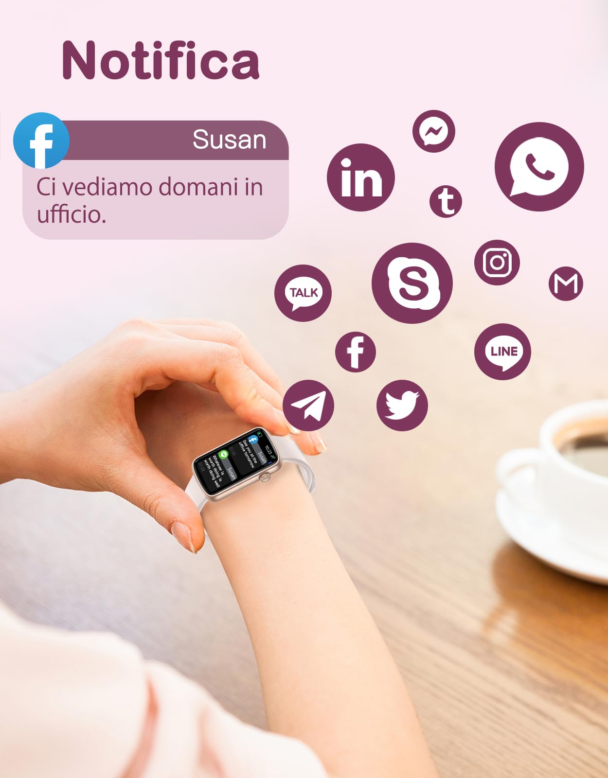 Smartwatch Donna Piccolo Elegante Orologio Fitness Display AMOLED Contapassi Cardiofrequenzimetro SpO2 Ciclo Mestruale Sonno Notifiche Impermeabile 5ATM Idee Regalo Donna per Android iOS