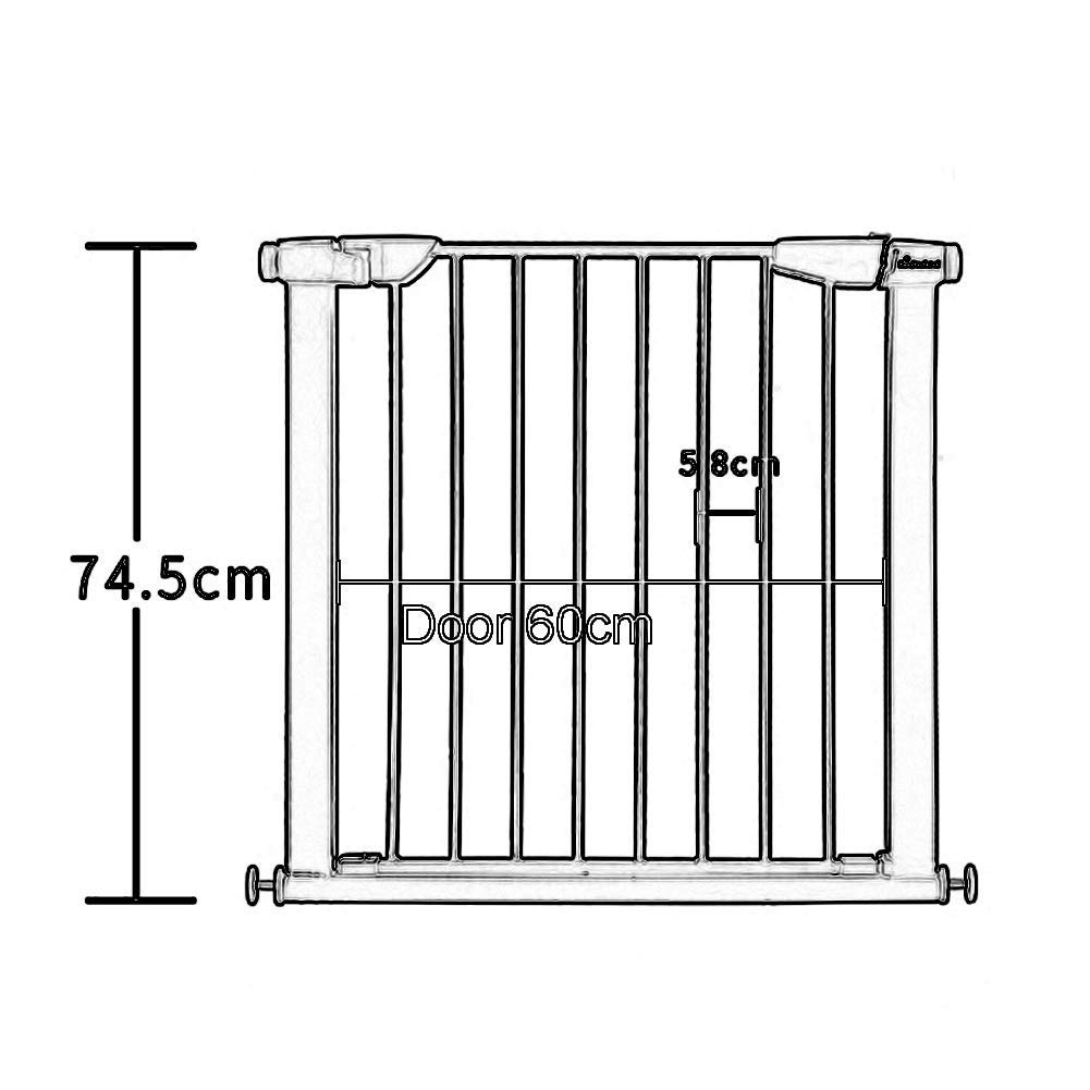 Pet Playpens Bramy Bezpieczeństwa Dla Dzieci Do Poręczy Schodowych Drzwi, Montaż Ciśnieniowy Drewniana Brama Dla Zwierząt Schody-Tralki/131-138Cm