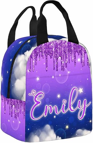 Miniatura 8 de MyPupSocks Girasol cálido de verano personalizado con bolsa de almuerzo inicial, bolsa organizadora de almuerzo con nombre personalizado, bolsa de