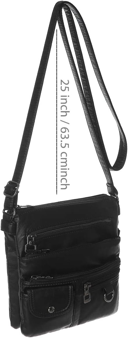 MINICAT Crossbody Purses for Women Multi Pocket Crossbody Bag Soft Leather Cross Body bag for Woman Small Shoulder Bags - Image 4