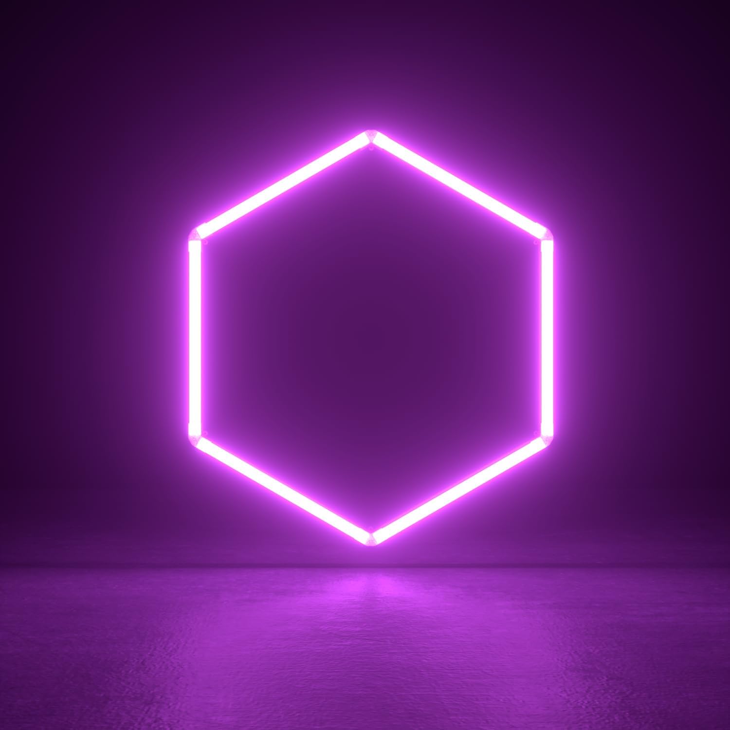 Hexagon Garage Lights, 3 Level Dimmable 1 Hex Hexagon Lights for Ceiling & Wall, Plug-and-Play Hex Light for Garage, Workshop, Gym, Game Room(Purple)