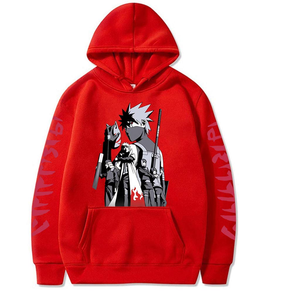 Anime Naruto Hoodie for Boys Naruto Manga Fan Clothes Naruto Cosplay Kakashi Hokage Costume Warm Jacket-A_M