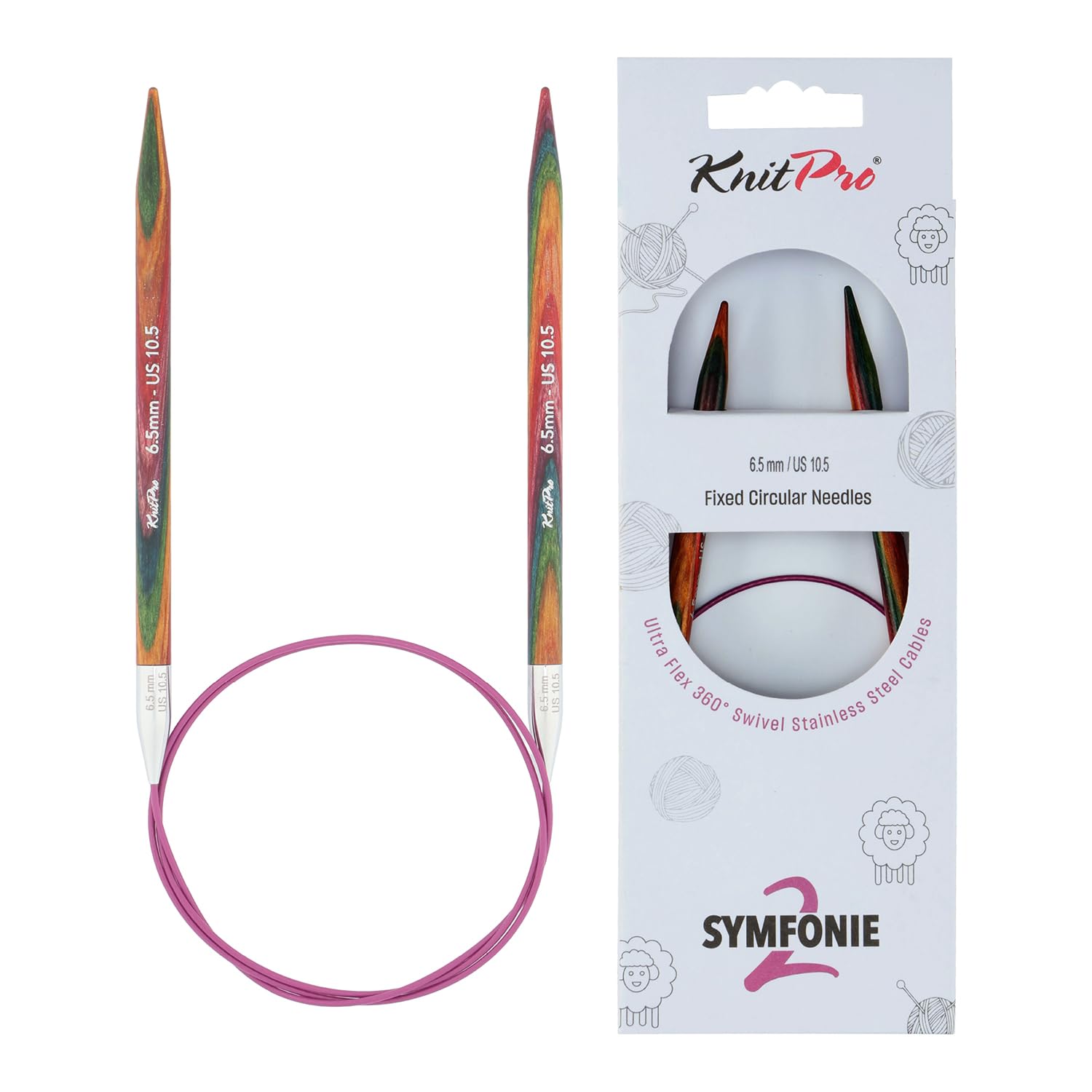 KnitPro Symfonie 2 Fixed Circular Needles 32" (80cm) | 6.5mm