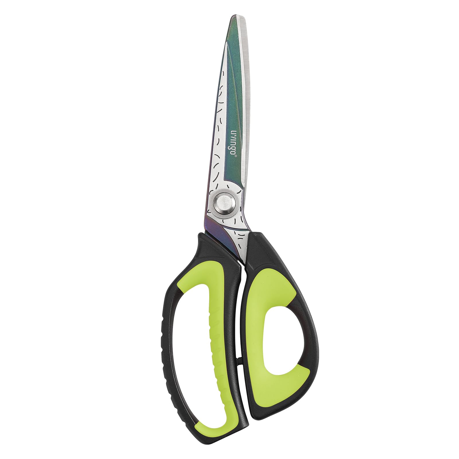 LIVINGO Heavy Duty Industrial Scissors: 10" Utility Stainless Steel Sharp Scissors all Purpose Premium Titanium Coating Forged Shop Shears for